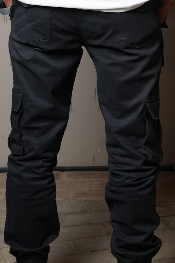 Premium Navy Blue 8-Pocket Cargo Pants | Unisex Urban Streetwear
